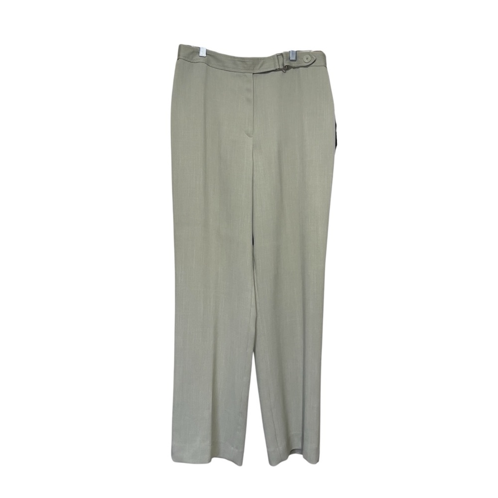 Jones NY Light Sage Green Blazer PantSuit 2Pc Set Sz 12 NWT High Waist Loose Fit - Picture 4 of 16